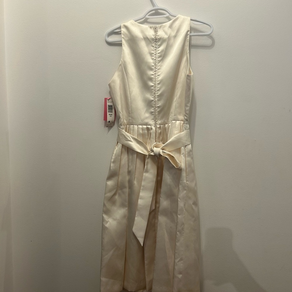 Isaac Mizrahi Ivory Satin Dress
